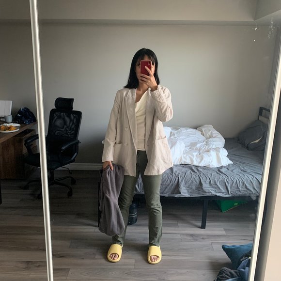 unisex army green skinny pants - Picture 8 of 9